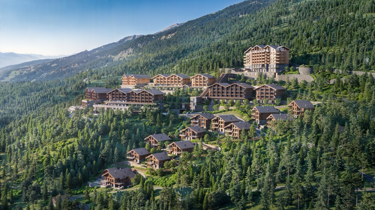 Aminona, Кран-Монтана, Швейцария — архитектурная визуализация для Aminona Luxury Resort, кадр 5