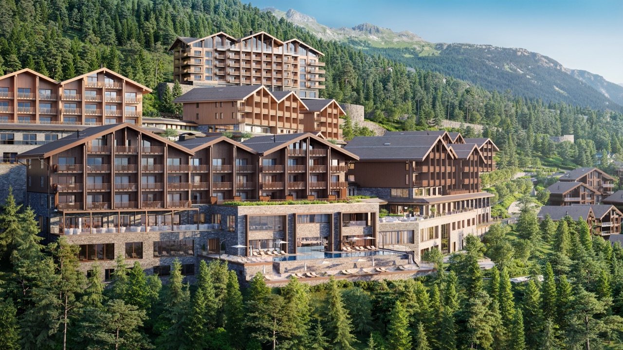 Aminona, Кран-Монтана, Швейцария — архитектурная визуализация для Aminona Luxury Resort, кадр 6