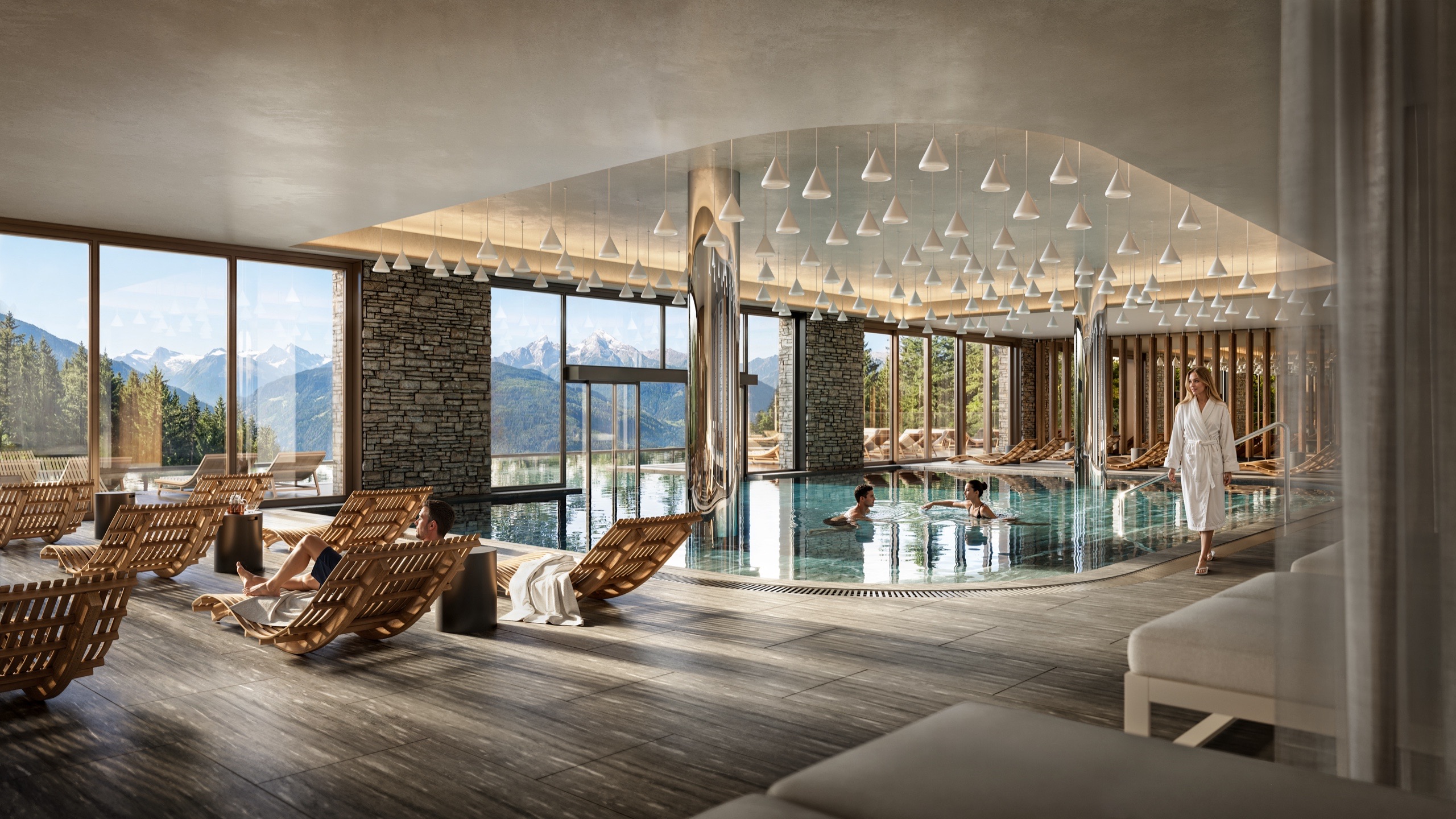 Aminona (Кран-Монтана, Швейцария) — архитектурная 3D-визуализация для Aminona Luxury Resort